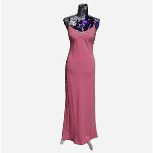 Cache Size 2 Pink Crystal Embellished Full Length Gown Evening Formal Prom Dress
